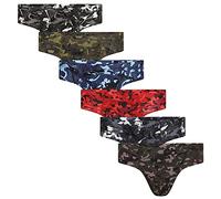 Keanu Kids Boys Slip Briefs - 6 Pack Underwear - Assorted Camo - 7-8 Years