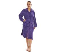 Keanu Ladies 100% Pure Cotton Terry Towelling Dressing Gown - Button Through or Zip Up Towel Bathrobe
