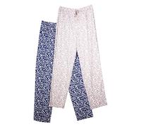 Keanu Ladies Pack of 2 Harem Pants - Sizes 8-10 - Blue/Grey - Soft Fabric for Extra Comfort with Elasticated Waistband