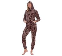 Keanu Ladies Pyjamas - Warm Fleece Hooded Pyjama Sets for Women - Supersoft Flannel Fleece - Assorted Designs - Sizes 8-20 (Leopard Print, 20-22)