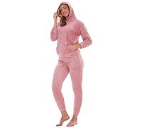 Keanu Ladies Pyjamas - Warm Fleece Hooded Pyjama Sets for Women - Supersoft Flannel Fleece - Assorted Designs - Sizes 8-20 (Pink, 20-22)