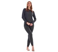 Keanu Ladies Ribbed Lounge Set - Casual Top with Leggings, Pyjamas or Loungewear - Supersoft Stretch Fabric with Elastane - Sizes 8-20 (Dark Grey Marl, 16-18)