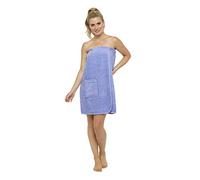 Keanu Ladies Towel Wrap 100% Cotton Highly Absorbent Terry Soft Sarong Towel Shower Spa Sauna Beach Gym Towelling Robe Cover-Up (LIlac, S/M)