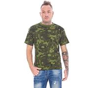 Keanu Mens 3 Pack Camo T Shirts - 100% Cotton - Camouflage Army Military Style Designs - S M L XL 2XL (Green, 2XL)