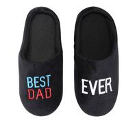Keanu Men's Best Dad Ever Slip-on Mule Slippers in Black | Size: 9 Keanu Black 9