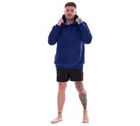 Keanu Mens Borg Hoodie - Supersoft Sherpa Hoodies - Fluffy Fleece Hooded Top - Loungewear, Outerwear - S M L XL 2 XL (Navy, Extra Large)