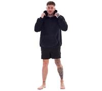 Keanu Mens Borg Hoodie - Supersoft Sherpa Hoodies - Fluffy Fleece Hooded Top - Loungewear, Outerwear - S M L XL 2 XL (Black, Small)