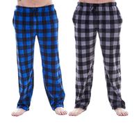 Keanu Men's Buffalo Check Lounge Pants Pack of 2 in Mid Blue | Size: Large Keanu Mid Blue L