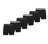 Keanu Mens Button Fly Boxer Shorts - 6 Pack - Pure Cotton with Jacquard Waistband - Full Length Boxers with Stretch - 95% Cotton, 5% Elastane - S M L XL 2XL (Black, Medium)