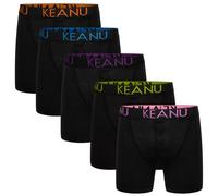 Keanu Mens Button Front Boxer Shorts Camo Check Trunk 6 Pack Elasticated Waist
