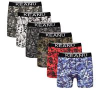 Keanu Mens Camouflage Cotton Blend Boxer Shorts (Pack of 6) TC480