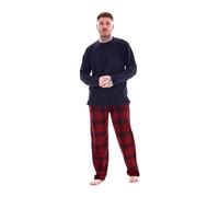 Keanu Men's Checked Microfleece Long Pyjama Set L | Size: Large Keanu Multicolor L