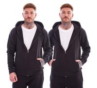 Keanu Mens Fleece Full Zip Hoodie (Pack of 2) TC450