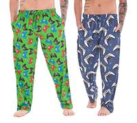 Keanu Mens Pack of 2 Gamer Lounge Pants | Gaming Controller Designs | Soft Fleece Sleep/Lounge Wear | Gamer Gift Idea - Mens Sizes S - 2XL (Small)
