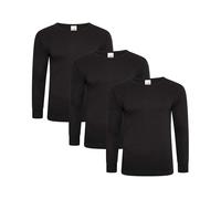 Keanu Men's Thermal Long-Sleeved T-Shirt (Pack of 3) in Black | Size: 4XL Keanu Black 4XL
