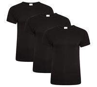 Keanu Mens Thermal T Shirt - Pack of 3 - Winter Warm Brushed Underwear Short Sleeve Top Baselayer - Sizes S M L XL 2XL (Black, Extra Large)