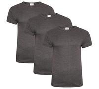 Keanu Mens Thermal T Shirt - Pack of 3 - Winter Warm Brushed Underwear Short Sleeve Top Baselayer - Sizes S M L XL 2XL (Charcoal, Large)