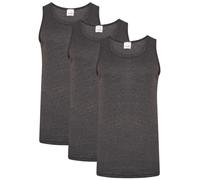 Keanu Mens Thermal Vests - Pack of 3 - Winter Warm Brushed Underwear Sleeveless Vest Baselayer - Big Sizes 3XL, 4XL, 5XL (Black, 4XL)