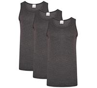 Keanu Mens Thermal Vests - Pack of 3 - Winter Warm Brushed Underwear Sleeveless Vest Baselayer - Sizes S M L XL 2XL (Charcoal, Small)