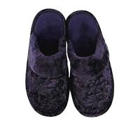 Keanu Women's Crushed Velvet Mule Slippers in Black | Size: 7 Keanu Black 7
