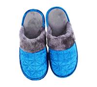 Keanu Women's Crushed Velvet Mule Slippers in Blue | Size: 7 Keanu Blue 7