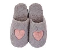 Keanu Women's Heart Memory Foam Mules in Pale Grey | Size: 3 Keanu Pale Grey 3