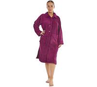 Keanu Womens/ladies Button-Down Cotton Towel Aubergine (8-10 Uk)