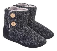 Keanu Womens/Ladies Cable Knit Slipper Boots TC919