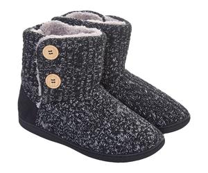 Keanu Womens/Ladies Cable Knit Slipper Boots TC919