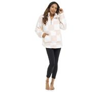 Keanu Womens/Ladies Checked Sherpa Fleece Quarter Zip Pullov TC207