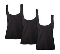 Keanu Womens/Ladies Cotton Blend Vest Top (Pack of 3) TC703