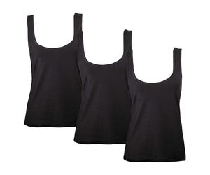 Keanu Womens/Ladies Cotton Blend Vest Top (Pack of 3) TC703