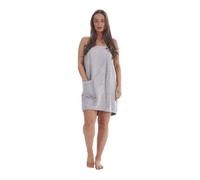 Keanu Womens/ladies Wrap Cotton Towel Silver (S-M)