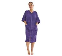 Keanu Womens/ladies Zip Front Towel Aubergine (8-10 Uk)