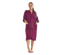 Keanu Womens/ladies Zip Front Towel Wine (8-10 Uk)