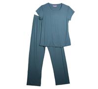 Keanu Women's Viscose Ribbed Loungewear Set Pack of 2 in Teal | Size: 20-22 Keanu Teal 20-22