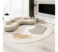 KEAOZVFE Modern Abstract Irregular Shaped Rug, Washable Area Rug, Living Room Rugs for Bedroom, Soft Irregular Rug Carpet for Living Room Bedroom Floor Decor