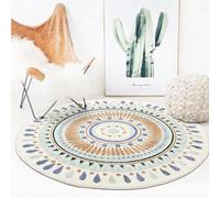 KEAOZVFE Round Rug,Circle Washable Area Rugs for Bedroom Living Room Bathroom,Small Non Slip Circular Carpet Non Slip Non-Shedding Round Dining Room Rugs