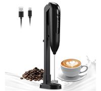 KEAOZVFE Wireless Rechargeable Milk Frother Handheld with Stand for Latte Art/Double Small Whisk Milk Frother Wand Coffee Frother Handheld/Electric Whisk Frother for Coffee