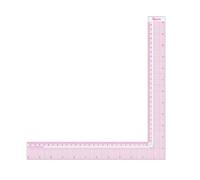 KEARING 12 Inch Plastic L-Square Rule Clear Sewing Ruler for Pattern Making, Fabric Sewing Measuring Supplies