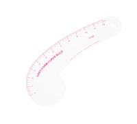 KEARING 12Inch Clear Vary Form Curve Ruler for Sewing, Sandwich Line Scale, French Curve Ruler for Pattern Making, Hip Curve Ruler for Measuring Fashion Design