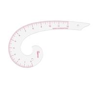 KEARING 12inch Plastic Comma Shape French Curve Ruler for Pattern Making, Sandwich Line Scale, Vary Form Curve Ruler for Sewing, Clear Muti Function Sewing Ruler for Fashion Design