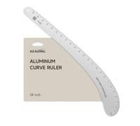 KEARING 24" Aviation Aluminum Hip Curve Ruler Dual Sided Scales Sewing Tool