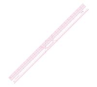 KEARING 24" x 2 x 60cm Clear Graph Fashion Design Ruler, Plastic, Sandwich Line, Imperial & Metric, for Sewing Quilting