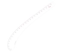 KEARING 24inch French Curve Ruler for Pattern Making, Sewing, Sandwich Line Scale, Clear Hip Measuring Curve Transparent Fashion Designer's Ruler