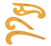 KEARING 3Pcs French Curve Ruler Set - Flexible Plastic Sewing Template | Flexible 3-piece clear PVC french curve template set. Perfect for sleeve caps, bust, waistline and neckline sewing