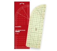 Kearing Hot Hem Ruler for Sewing, 4 x 12 Inch, Patented Heat Resistant Non-Slip Hot Ironing Ruler for Measure, Mark, Fold, Press with Dry or Steam Iron
