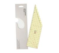 KEARING HR2565S Metric Hot Hem Ruler for Sewing - 25 x 6.5cm Heat Resistant Non-Slip Ironing Ruler with 30° Angle Edge & Seam Allowance Lines (1/4, 1/2, 3/4) - Translucent Sewing Gauge
