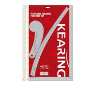KEARING Inch Fashion Designer's Ruler Kit, French Curve Hip Curve L-Square Ruler, Light Aviation Aluminum, 2 x 24inch Quilting Tool