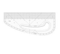 KEARING Patented 16" Imperial Acrylic Pattern Master Ruler, Multi-purpose French Curve Ruler, Vary Form Curve Ruler Hip Measuring Curve Transparent Fashion Designer's Ruler for Sewing Pattern Making